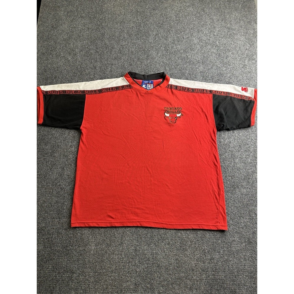 Mens Starter Chicago Bulls Colorblock T-Shirt Made in Korea, Size XL
